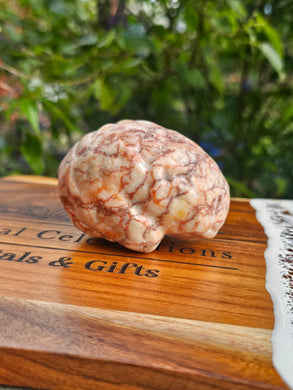 Red Vein Jasper Brain Carving