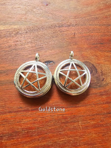 Pentagram locket Pendant - silver