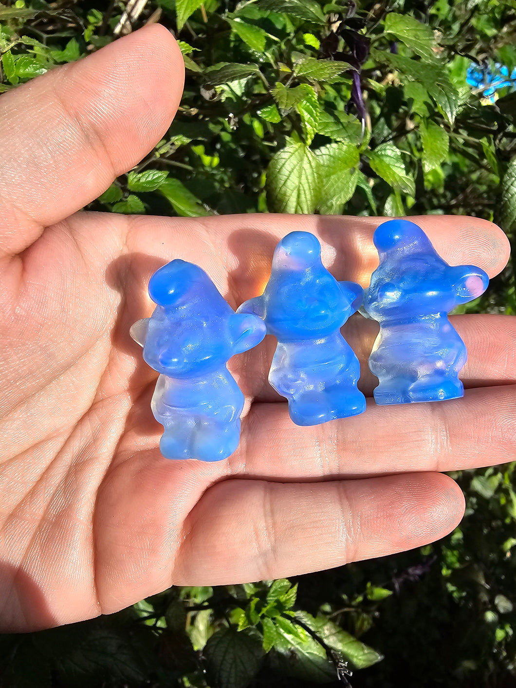 Blue Opalite Smurf Carving