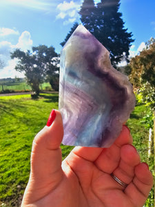 Rainbow Fluorite Point