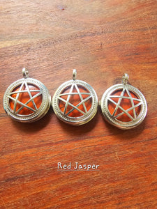 Pentagram locket Pendant - silver