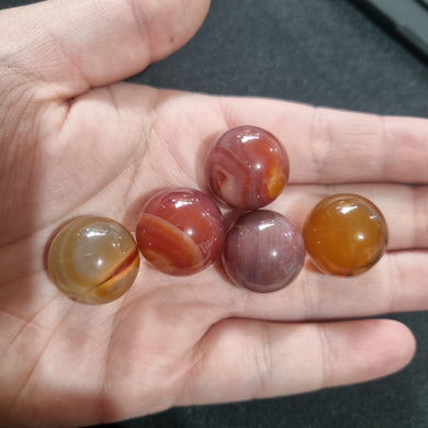 Red Agate Mini Spheres $5