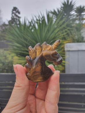 Carved Tiger Eye Unicorn