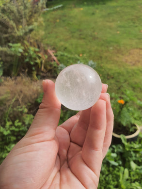 Small Clear Quartz Sphere $17