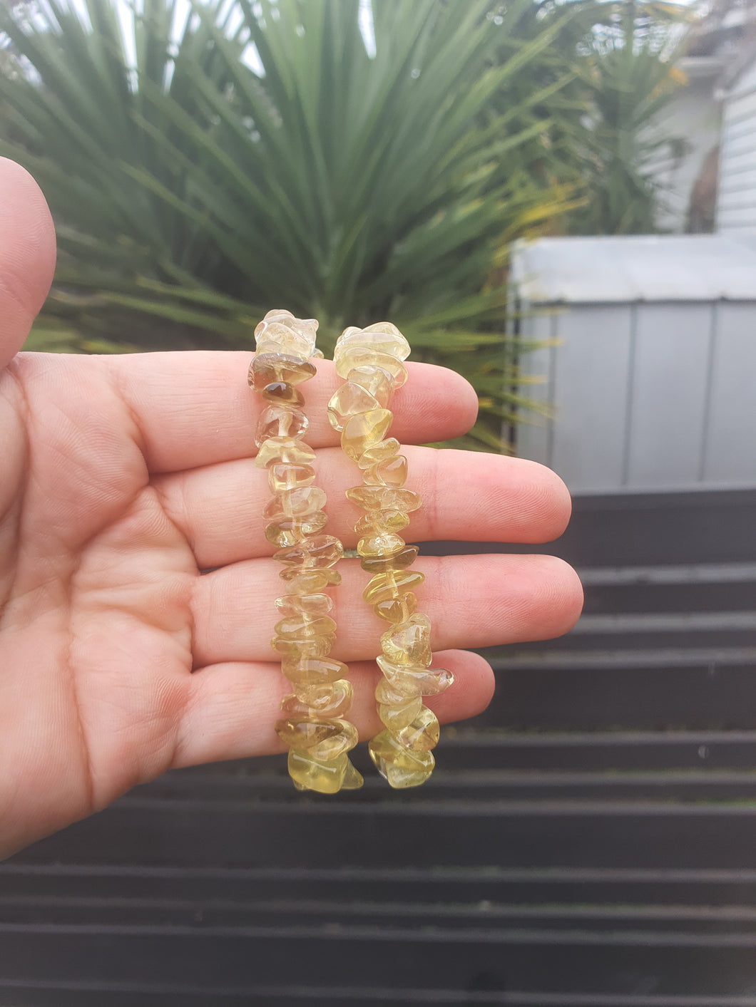 Heat Treated Pale Citrine Tumble Bead Bracelet