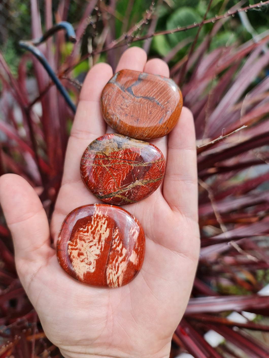 Brecciated Jasper/Red Jasper Flat Stones