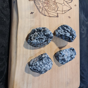 Raw Snowflake Obsidian