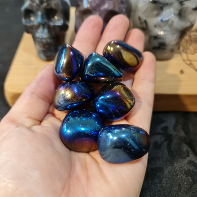 Cobalt Aura Tumble Stones