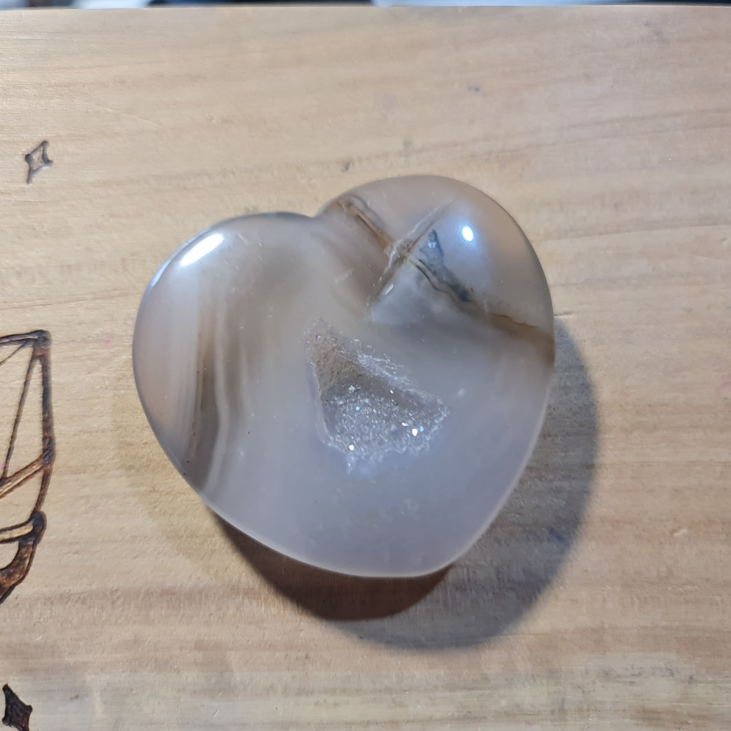 Agate Geode Heart