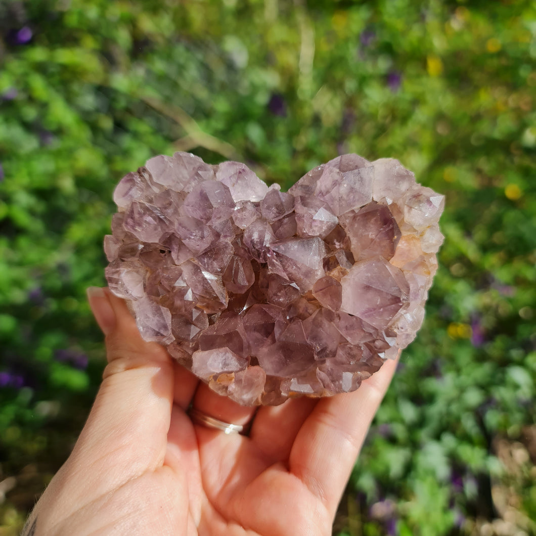 Amethyst Cluster Heart