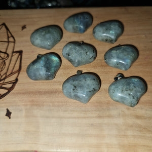 Labradorite Heart Pendants