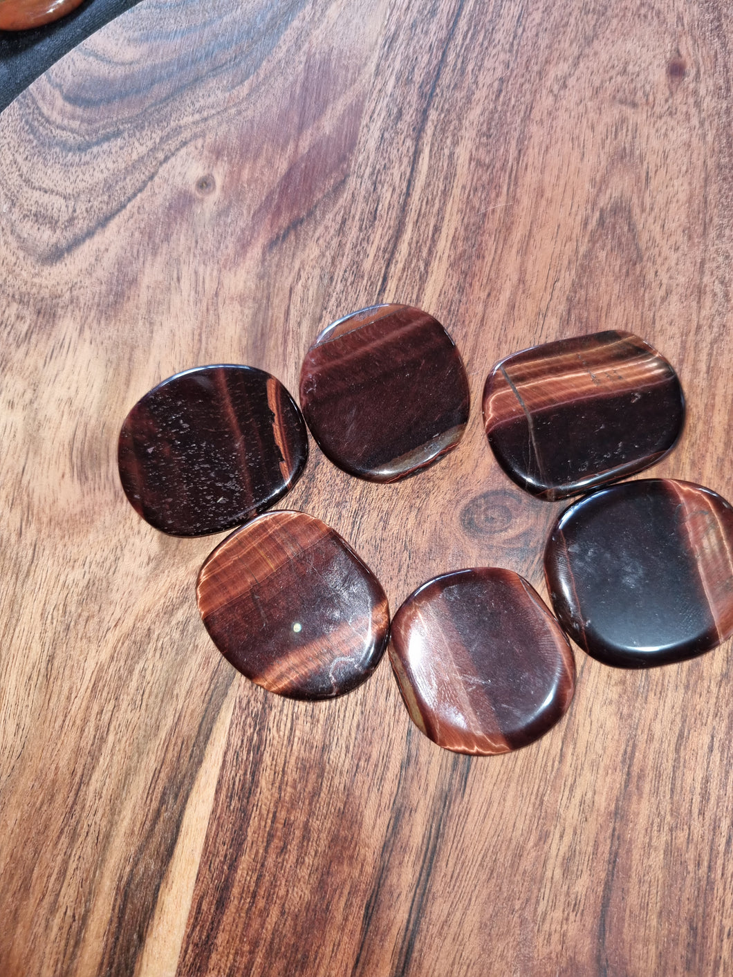 Red Tiger Eye Flat Stones