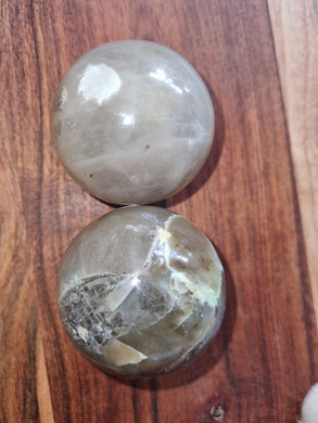 Green Moonstone Spheres