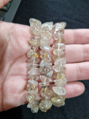 Gold Rutile Tumble Bead Bracelet