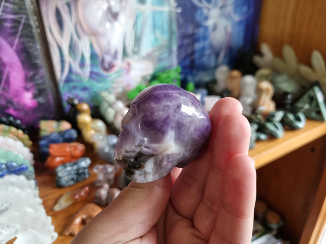 Chevron/Dream Amethyst Skull