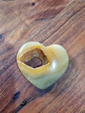 Natural Agate Geode Heart