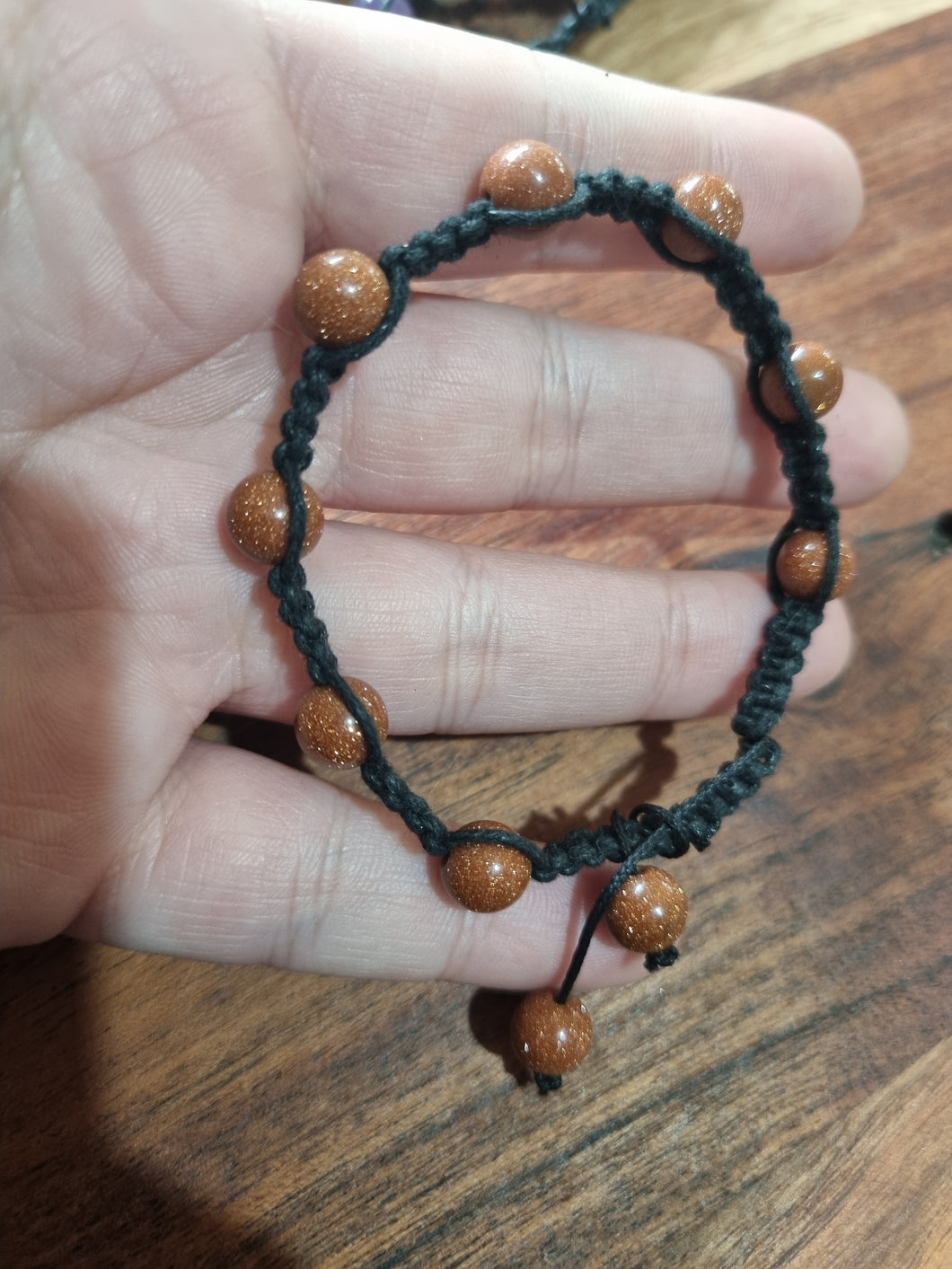 Goldstone Macrame Bracelet