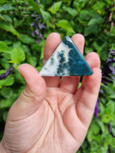 Load image into Gallery viewer, Moss Agate Triangle $10