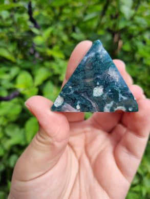 Moss Agate Triangle $12