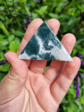 Load image into Gallery viewer, Moss Agate Triangle $15