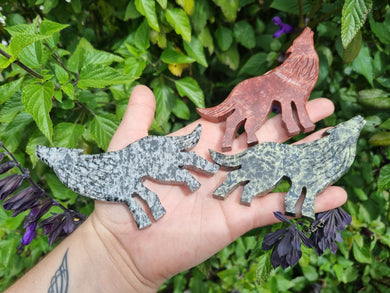 Howling Wolf Carving