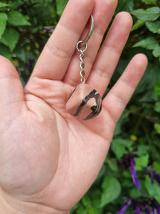 Rhodonite Cube Key Ring