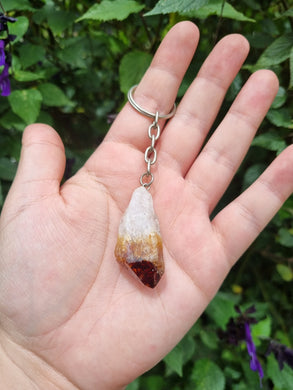 Dark Citrine Key Ring
