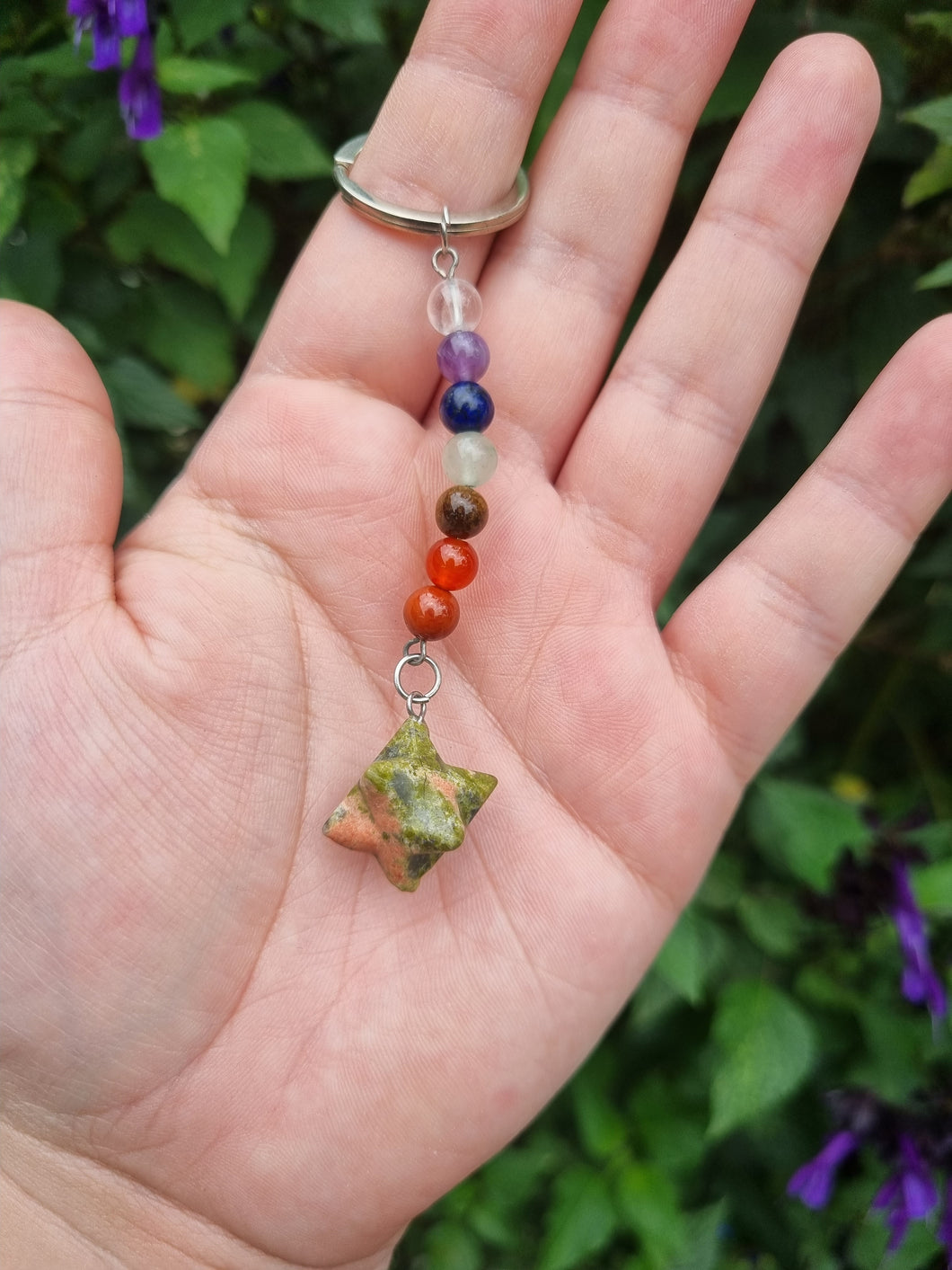 Unakite Merkaba Key Ring