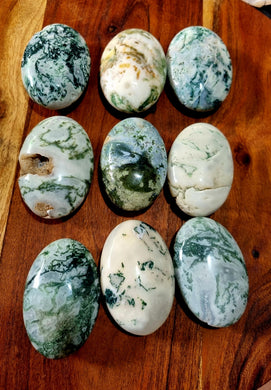 Moss Agate Palmstones