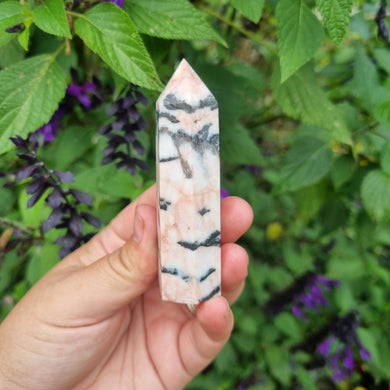 Pink Zebra Calcite Point
