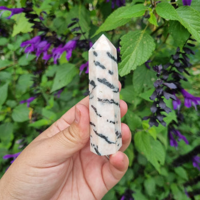 Pink Zebra Calcite Point #1