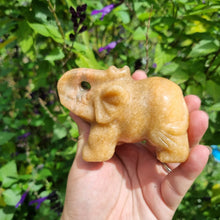 Load image into Gallery viewer, Large Orange Jade Elephant Carving #2