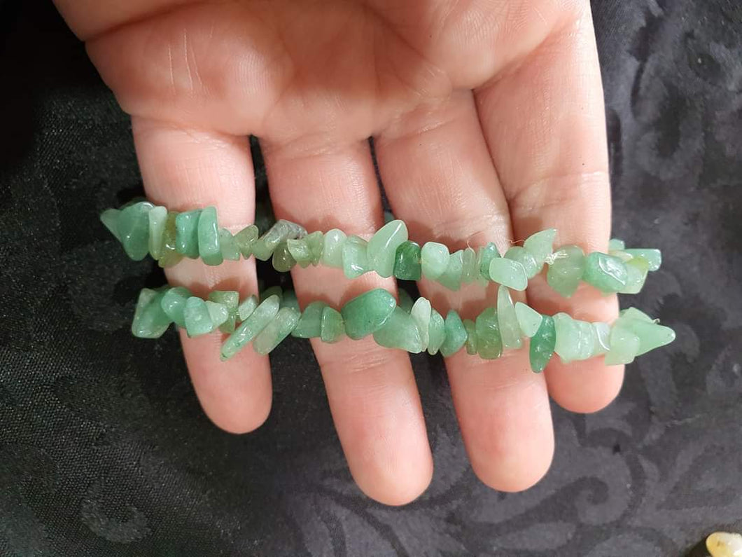 Green Aventurine Chip Bracelet