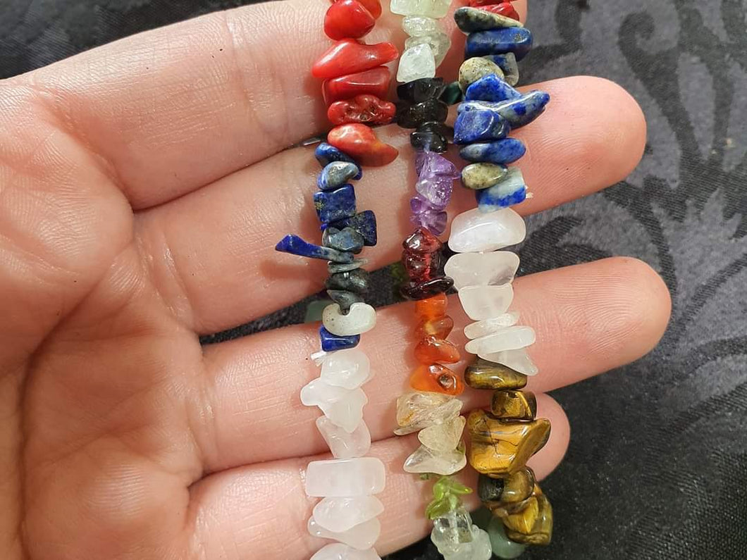 Chakra Chip Bead Bracelet