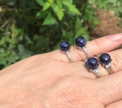 Sodalite Adjustable Rings