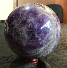 Load image into Gallery viewer, Chevron Amethyst Sphere