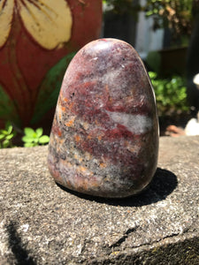 Dark pink Tourmaline in Quartz Freeform