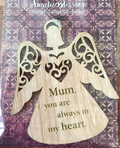 Angelic Blessings Wooden Hanging Ornaments - PerfectFor The Christmas Tree