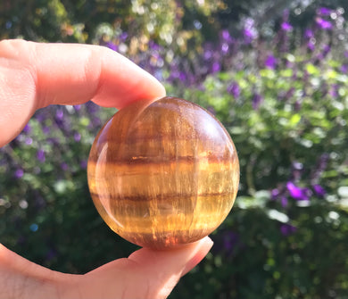 Yellow Fluorite sphere