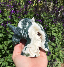 Load image into Gallery viewer, Moss Agate unicorn #3