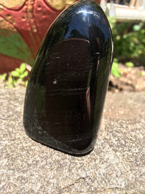 Silver sheen obsidian Freeform