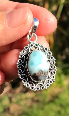 Larimar Sterling Silver Pendants
