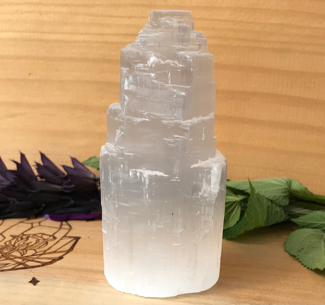 Selenite Tower - Raw -Small