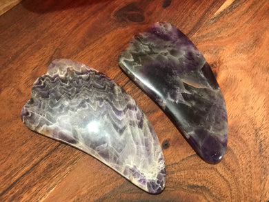 Chevron Amethyst Gua Sha