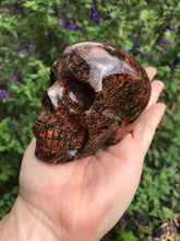 Load image into Gallery viewer, Mahogany Obsidian Skull