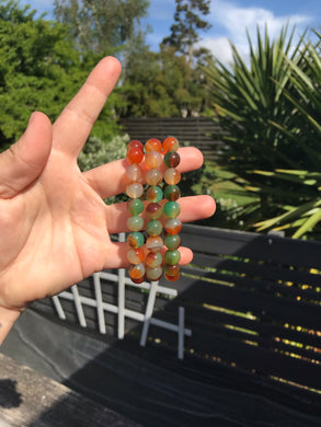 Coloured Agate Sphere Bead Bracelet