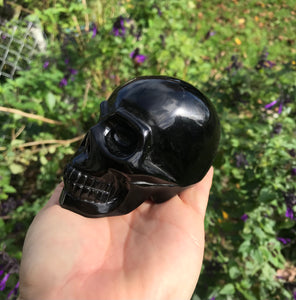 Black Obsidian Skull