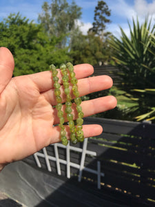 Peridot Tumble Bead Bracelet