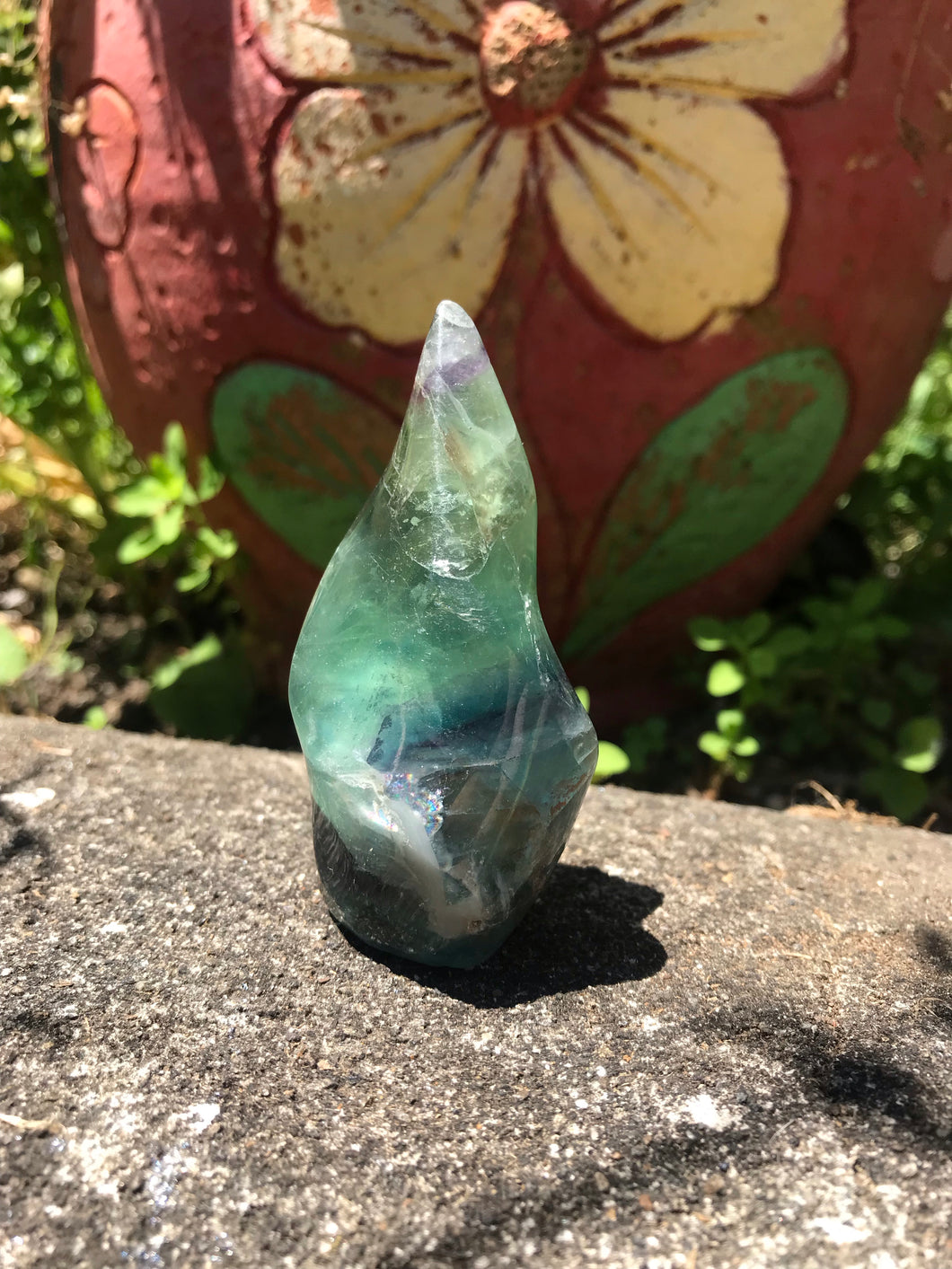 Rainbow fluorite Flame