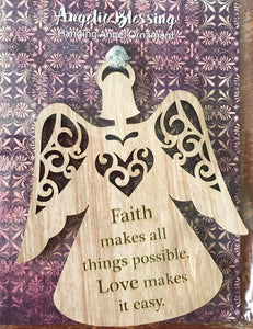 Angelic Blessings Wooden Hanging Ornaments - PerfectFor The Christmas Tree